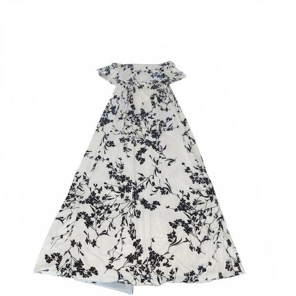 Elegant Off-Shoulder Floral Maxi Dress - Picture 6 of 9